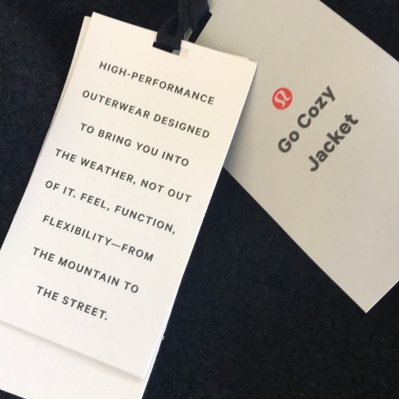 Lululemon Go Cozy Jacket Black Sherpa Fleece - Picture 5 of 7